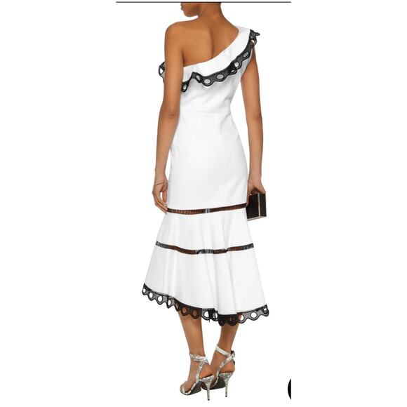 Alexis "Christie" dress with contrast scalloped lace trim size small (new) - Picture 6 of 10